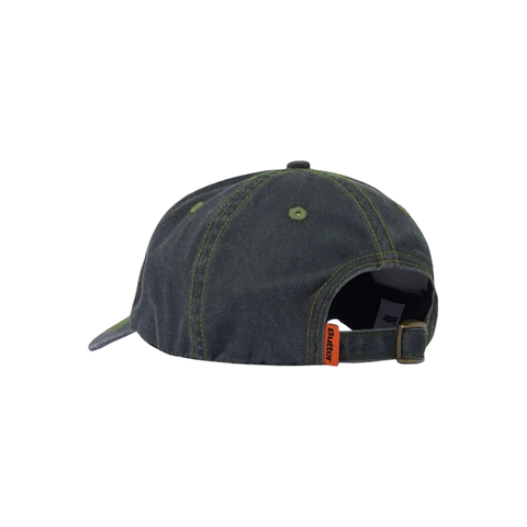 Butter Goods - Rounded Logo 6 Panel Cap - Washed Black/Dark Green