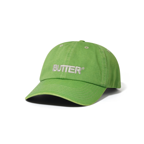 Butter Goods - Rounded Logo 6 Panel Cap - Washed Green