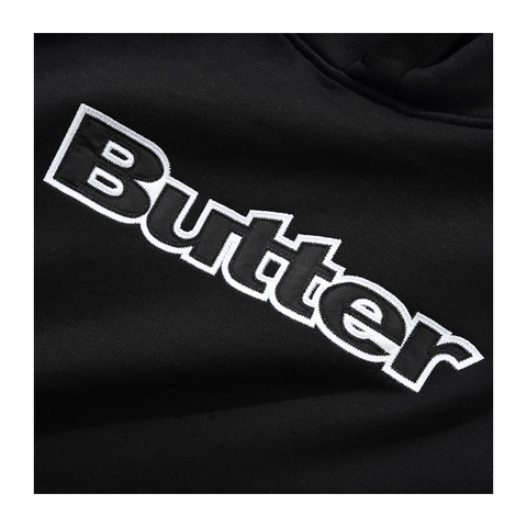 Butter Goods - Satin Logo Applique Hood - Black