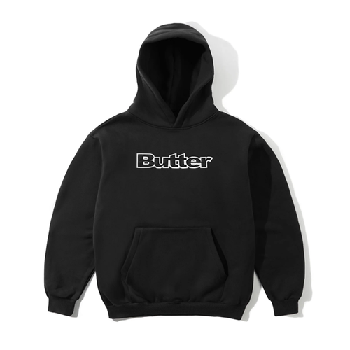 Butter Goods - Satin Logo Applique Hood - Black