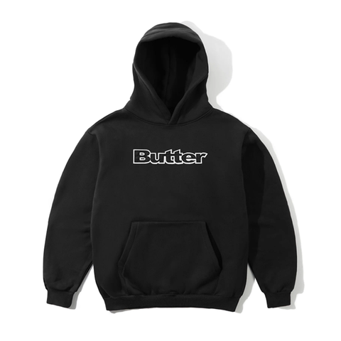 Butter Goods - Satin Logo Applique Hood - Black