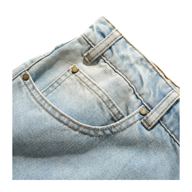 Butter Goods - Straight Leg Denim Jeans - Distressed Light Blue