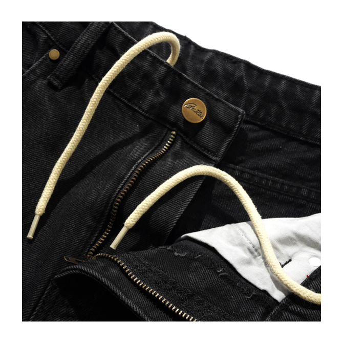 Butter Goods - Straight Leg Denim Jeans - Washed Black
