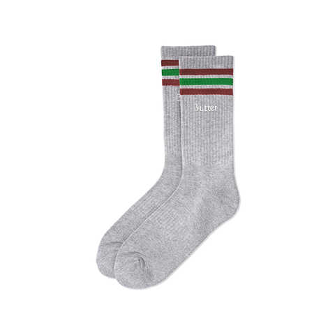 Butter Goods - Stripe Socks - Grey Heather