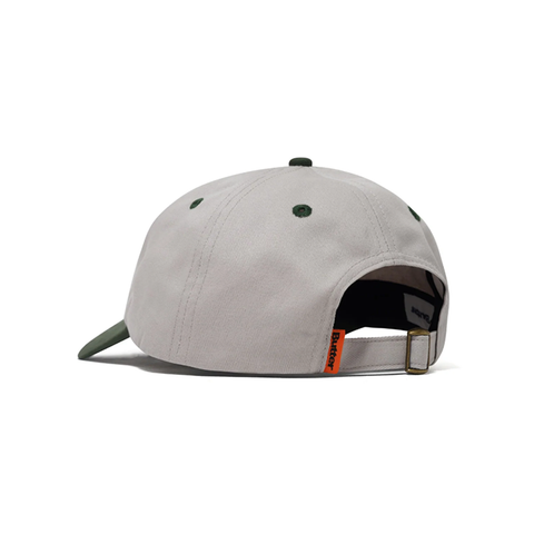 Butter Goods - Turtle 6 Panel Cap - Light Grey/Seaweed
