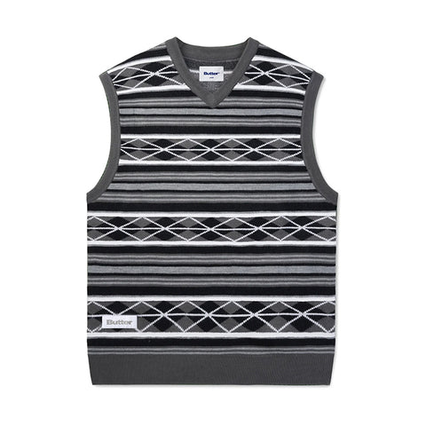 Butter Goods - Wilson Knitted Vest - Black