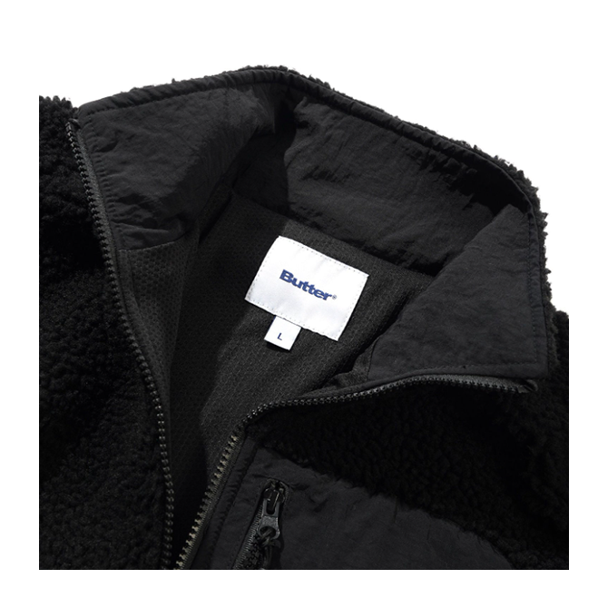 Butter Goods - Wipeout Sherpa Jacket - Black - Hemley Skateboarding