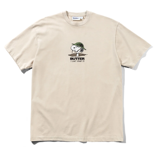 Butter Goods x Peanuts - Can't Stand It Tee - Washed Sandstone