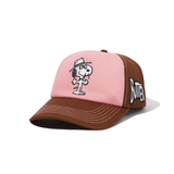 Butter Goods x Peanuts - Spike 5 Panel Cap - Brown/Light Pink
