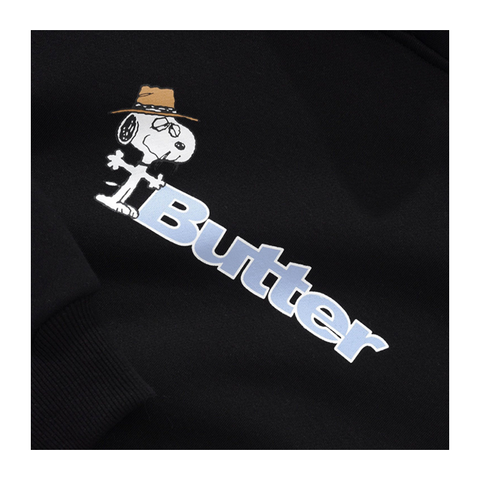 Butter Goods x Peanuts - Spike Logo Pullover Hood - Black