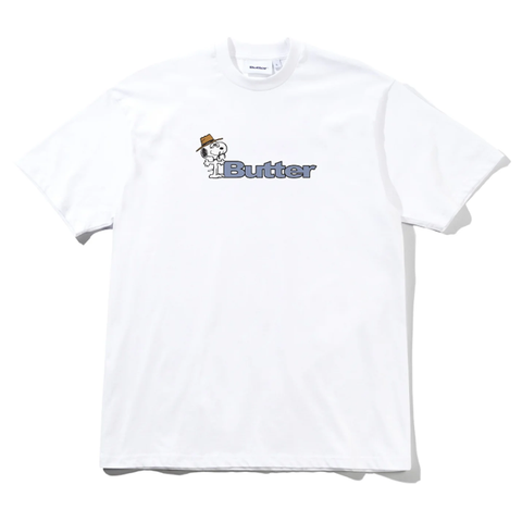 Butter Goods x Peanuts - Spike Logo Tee - White