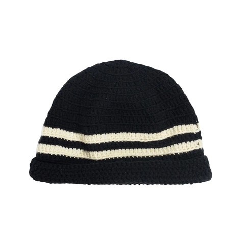 Candice - Crochet Beanie - Black