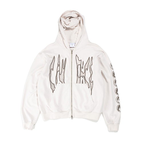 CANDICE - Razor Zip Hood - Bone
