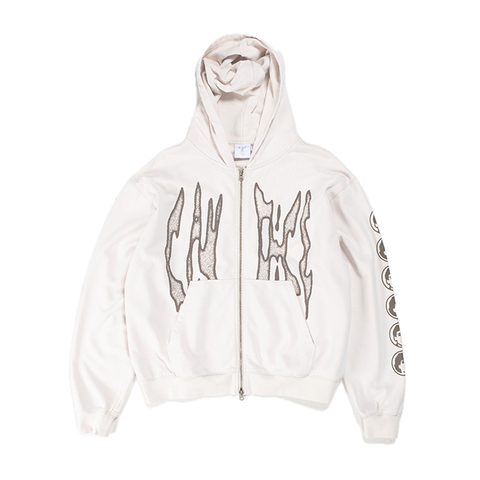 CANDICE - Razor Zip Hood - Bone