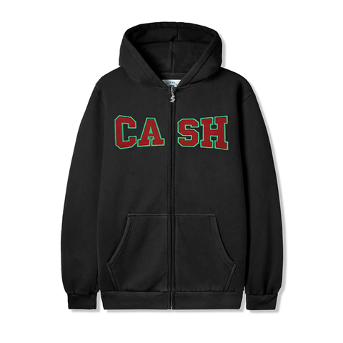 Cash Only - Campus Zip Thru Hood  - Washed Black