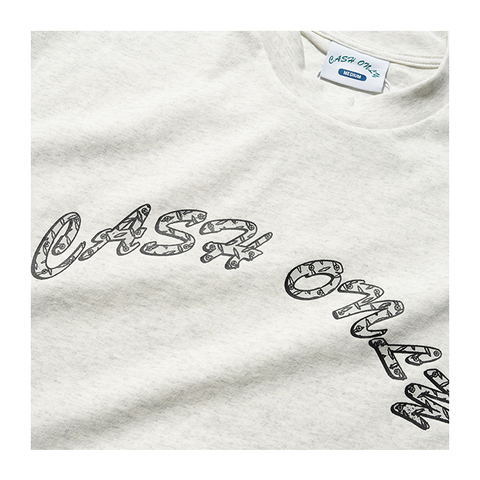 Cash Only - Diamond Plate Logo Tee - Ash
