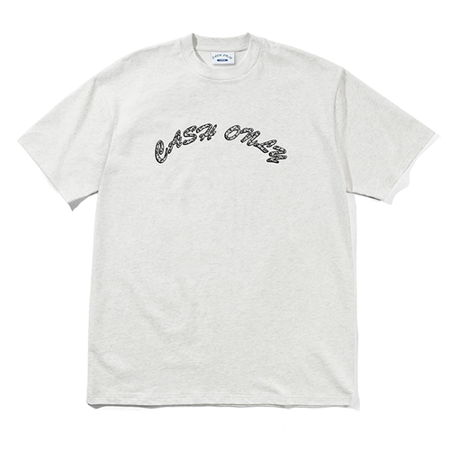 Cash Only - Diamond Plate Logo Tee - Ash