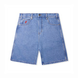 Cash Only - Logo Denim Shorts - Washed Indigo