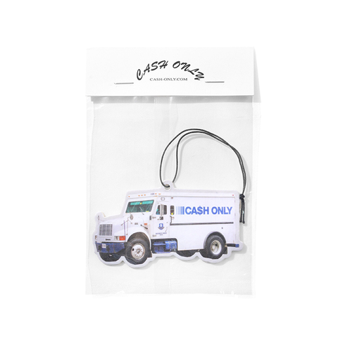 Cash Only - Money Truck Air Freshener - White