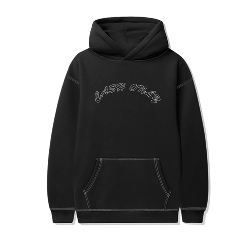 Cash Only - Stitch Logo Pullover Hood - Black