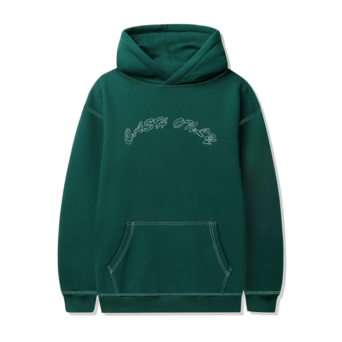 Cash Only - Stitch Logo Pullover Hood - Forest