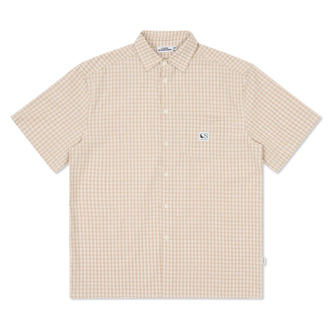 Come Sundown - Found Missing SS Shirt - Light Brown/White