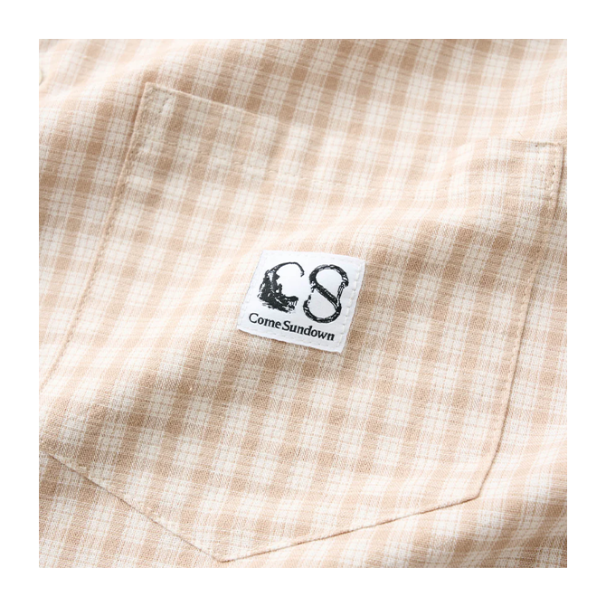 Come Sundown - Found Missing SS Shirt - Light Brown/White