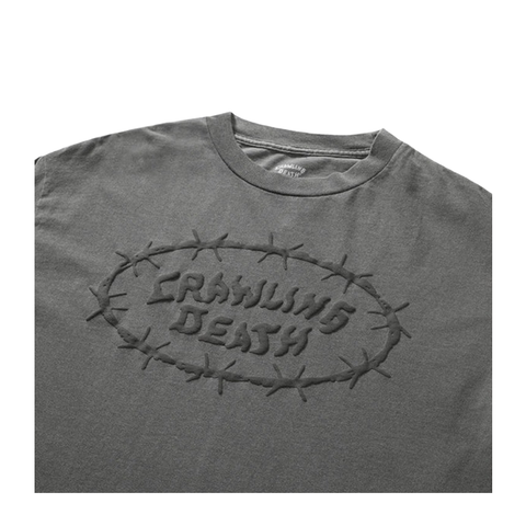 Crawling Death - Barbed Logo Tee - Washed Black