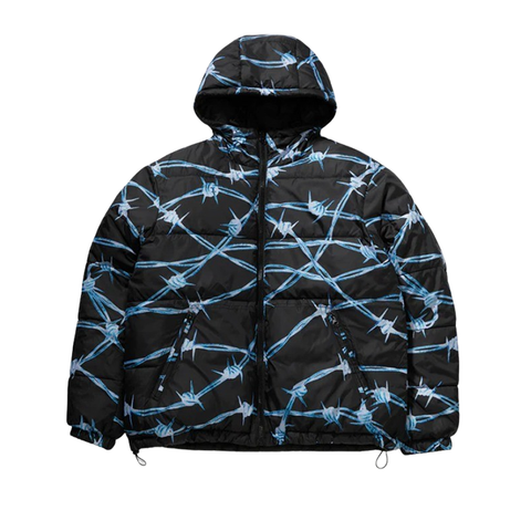 Crawling Death - Barbed Wire Reversible Puffer Jacket - Multi