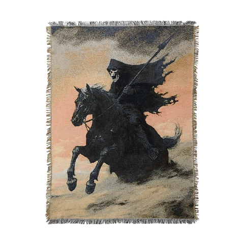 Crawling Death - Battle Horse Woven Blanket - Multi