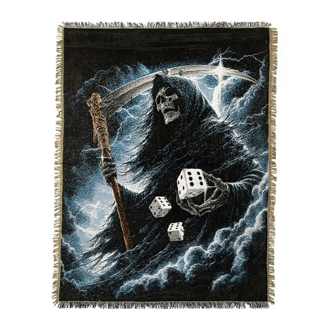 Crawling Death - Dice Reaper Blanket - Black