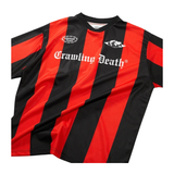 Crawling Death - Striped Soccer Jersey - Red/Black