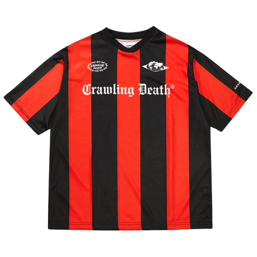 Crawling Death - Striped Soccer Jersey - Red/Black