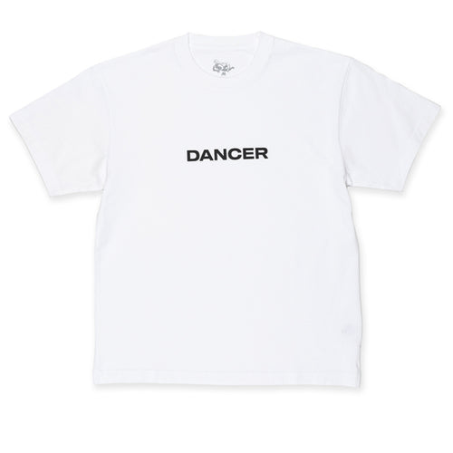 Dancer - Oblique Logo Tee - White/Black