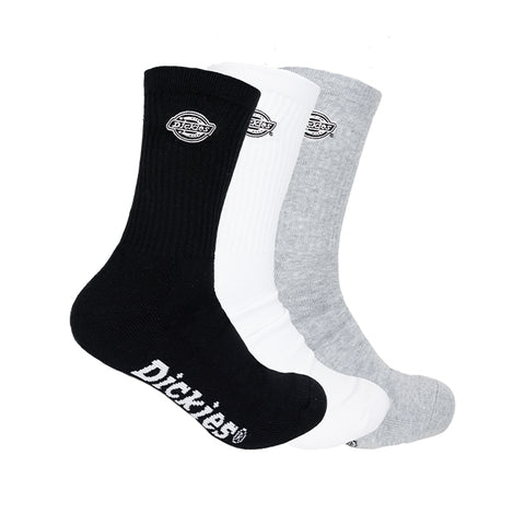 Dickies - Rockwood Mono Socks - 3 Pack - Black/Grey Marle/White