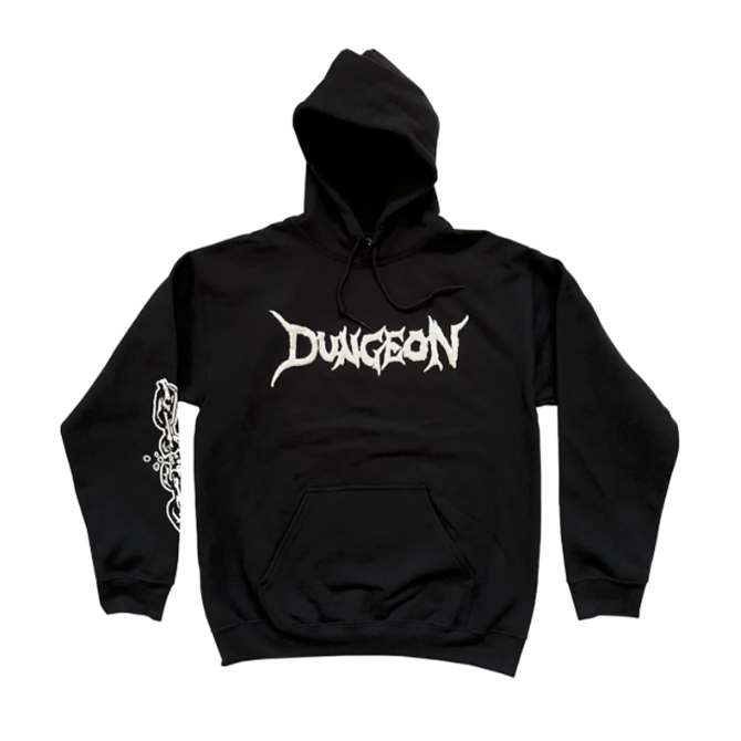 Dungeon - Chain Logo Hood - Black/White