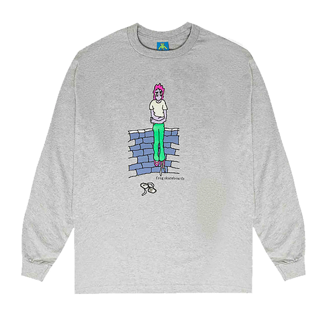 Frog - Broken Glasses LS Tee - Heather Grey