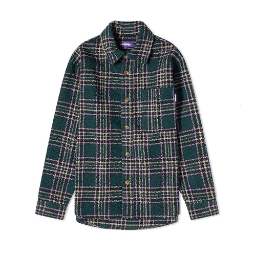 Fucking Awesome - Less Heavyweight Flannel Shirt - Green/Purple