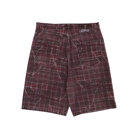 Fucking Awesome - Miller Plaid Denim Short - Red Plaid