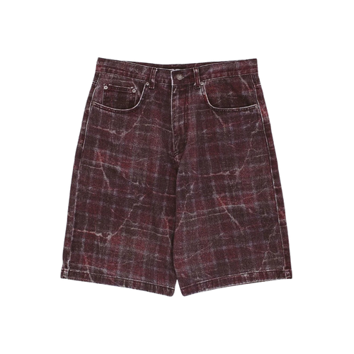 Fucking Awesome - Miller Plaid Denim Short - Red Plaid