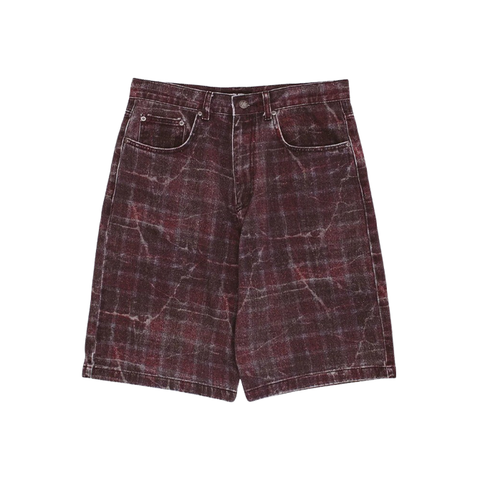 Fucking Awesome - Miller Plaid Denim Short - Red Plaid