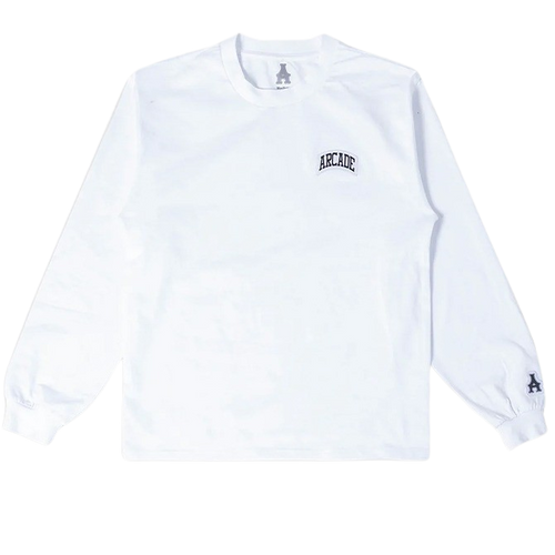 Arcade - Arch Patch Longsleeve Tee - White