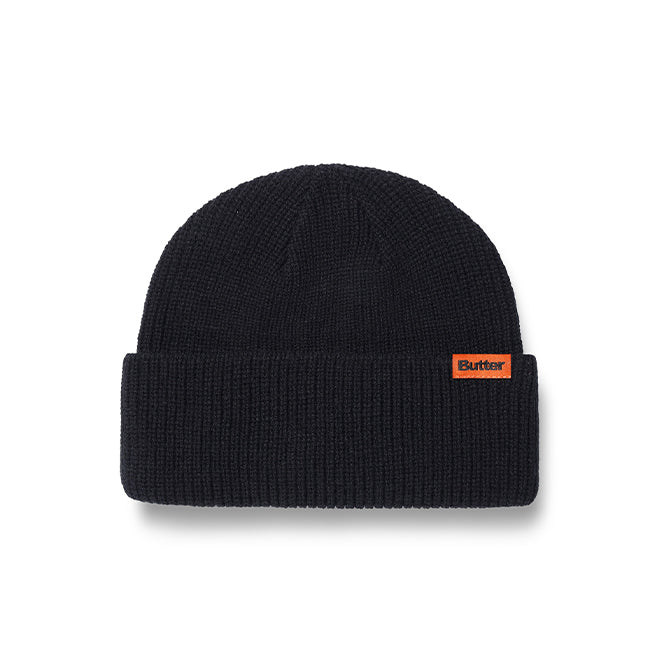 Butter Goods - Tall Wharfie Beanie - Black - Hemley Skateboarding