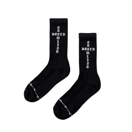 Crawling Death - Cross Socks - Black