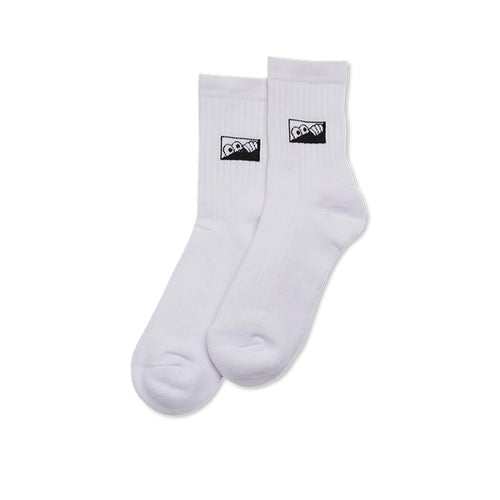 Last Resort AB - Heel Tab Dress Socks - White