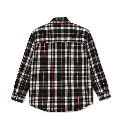 Polar Skate Co. - Big Boy Overshirt Flannel - Black/Cloud White/Red