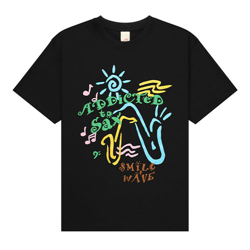 Smile And Wave - Addicted Tee - Black
