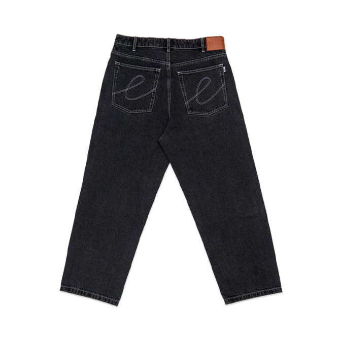 Hoddle - 16oz Ranger Jeans - Faded Black/White Contrast Stitch