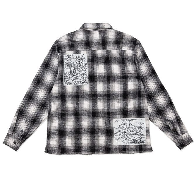 Hoddle - Book Flannel Shirt - Grey Plaid