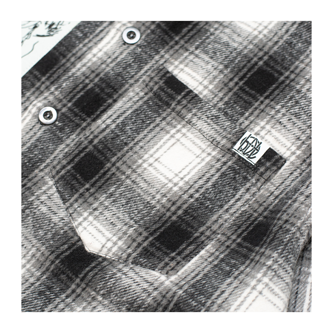 Hoddle - Book Flannel Shirt - Grey Plaid